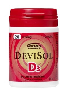 Devisol 20 mikrog. 100 tablettia 9,00 € (norm. 11,50 €)