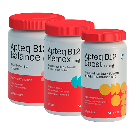 Apteq B12 vitamiinit 60/100 kpl/tabl 20,90 €