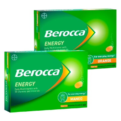 Berocca Energy Orange tai Mango 45 poretabl. 18,90 €