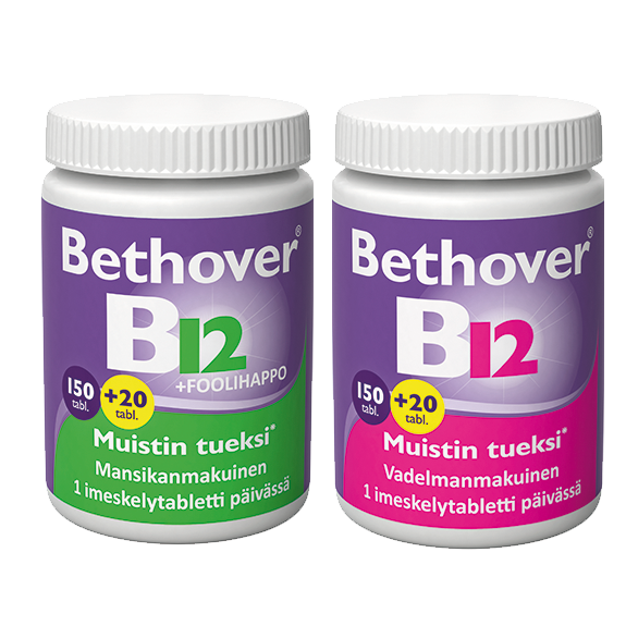 Bethover B12 tai B12+ foolihappo 150+20 tabl kampanjapakkaus 26,90 €
