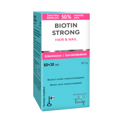 Biotin Strong 60+30 tabl. kampanjapakkaus 16,90 €