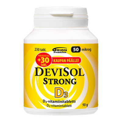 Devisol 50 mikrog. 230 tabl. kampanjapakkaus 21,90 €