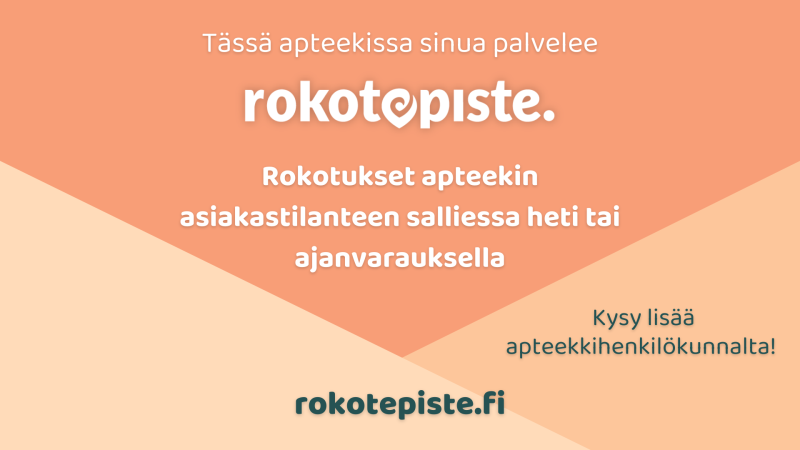 Apteekissamme toimii Rokotepiste
