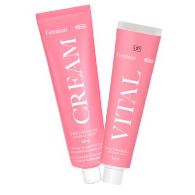 Femisan Cream 50 g tai Vital 36 g 17,90 €