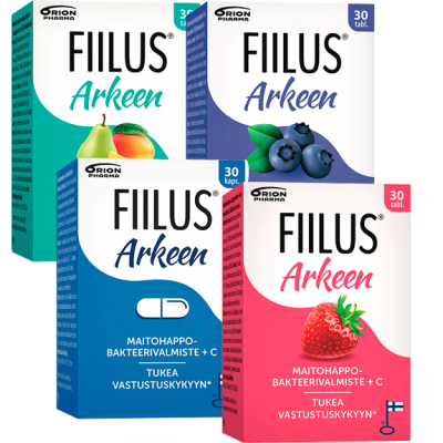 Fiilus arkeen maitohappobakteerit 30 tabl/kaps. 10,90 €