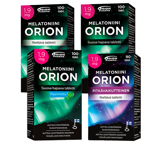 Melatoniini Orion 1,9 mg 90/100 tabl. 22,90 €
