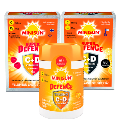 Minisun Defence Strong C+D, Super Defence 60 tabl. 13,90 €