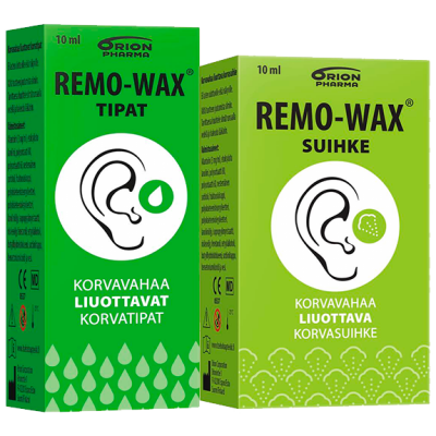 Remo-vax korvasuihke tai korvatipat 10 ml 14,90 €