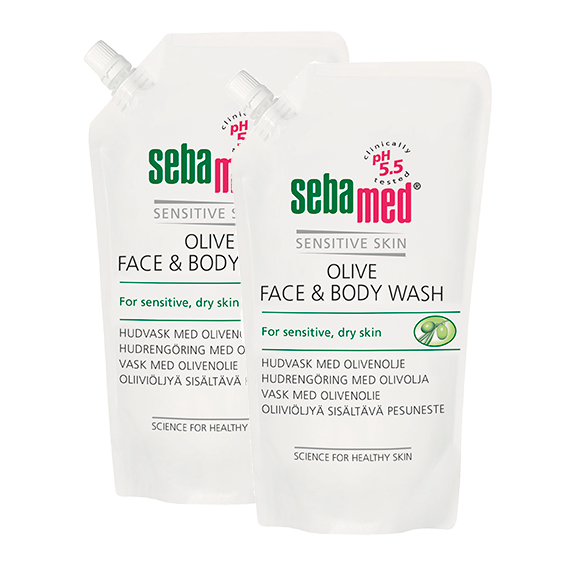 Sebamed Face&Body wash tai Olive Face&Body wash 1000 ml täyttöpussi 16,90 €
